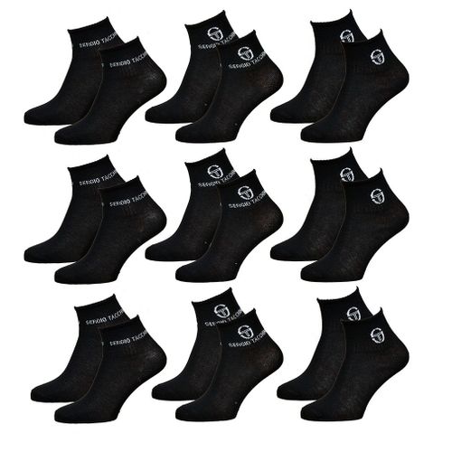 Chaussettes Femme Sergio Tacchini Socquettes Pack De 9 Paires Noires