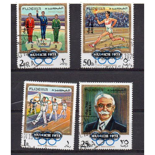 Fujeira- Lot De 4 Timbres Oblitérés- Jeux Olympiques De Munich
