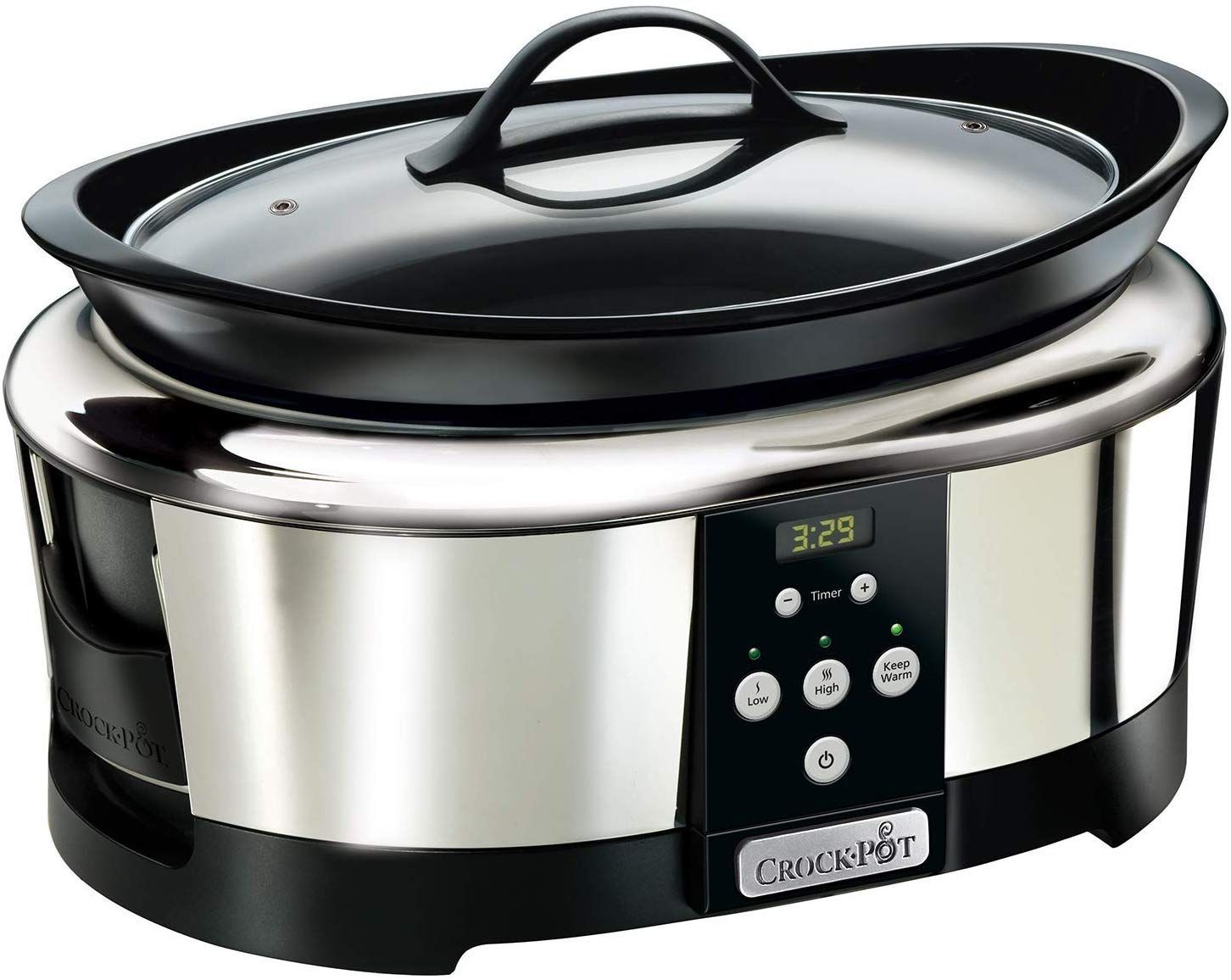 Crockpot mijoteuse électrique programmable avec couvercle à