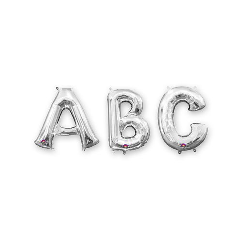 Ballon aluminium lettre argentée 33 cm