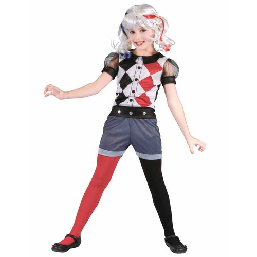 Déguisement Arlequine Héroine Fille - Taille: L 10-12 Ans (130-140 Cm)