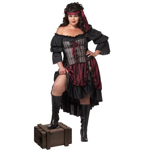Déguisement Pirate Noir Grande Taille Femme - Taille: Xxl