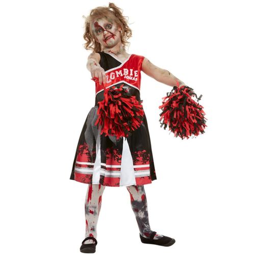 Déguisement Cheerleader Zombifiée Fille - Taille: 7-9 Ans (130/143 Cm)