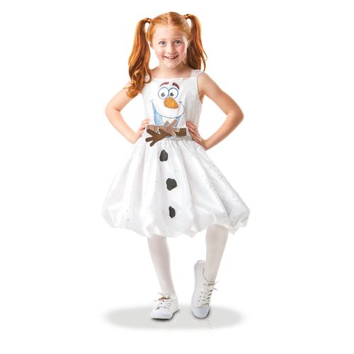 Déguisement Olaf Animé La Reine Des Neiges 2 Luxe Fille - Taille: 3 À 4 Ans (90 À 104 Cm)