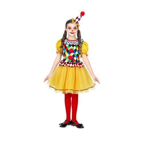 Déguisement Clown Coloré Fille - Taille: 4-5 Ans (116 Cm)
