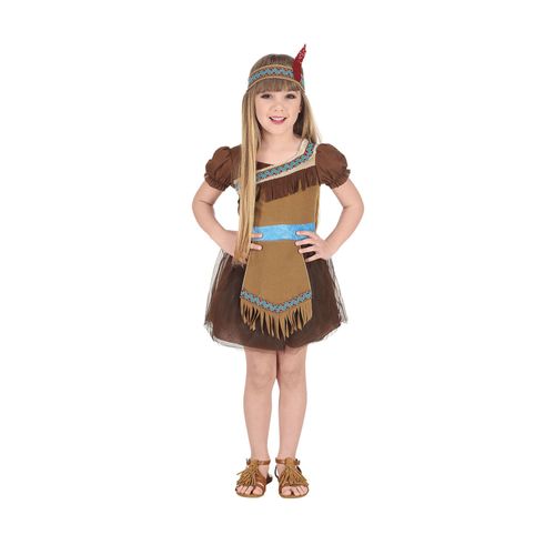 Déguisement Indienne Élégante Fille - Taille: 2-3 Ans (104 Cm)