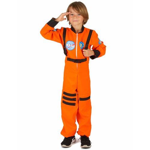 Déguisement Astronaute Orange Garçon - Taille: S 4-6 Ans (110-120 Cm)