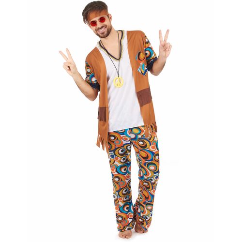 Déguisement Hippie Motifs Ronds Homme - Taille: M