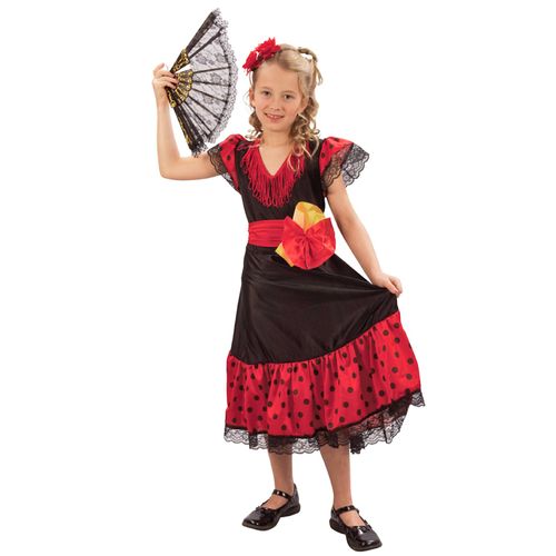 Déguisement Espagnole Fille - Taille: M 7-9 Ans (120-130 Cm)