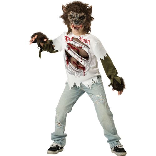 Déguisement Loup-Garou Pour Enfant - Premium - Taille: 10-12 Ans (140-147 Cm)