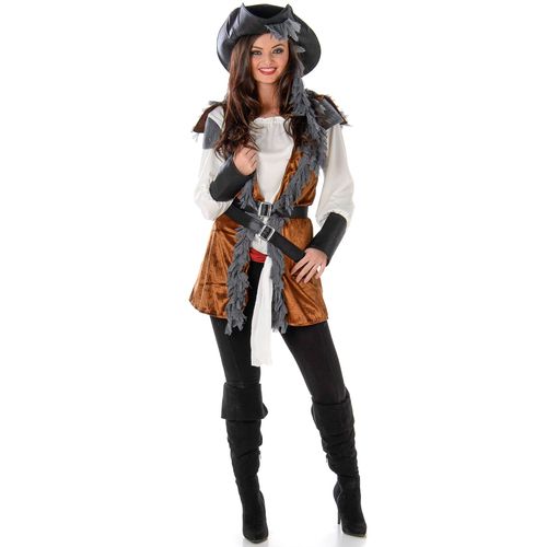 Déguisement Pirate Avec Gilet Femme - Taille: M