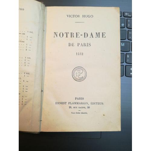 Notre Dame de Paris Victor Hugo Edition 1923 Flammarion