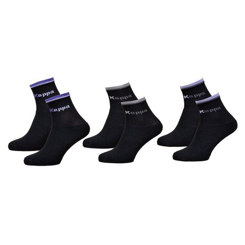 Chaussettes Femme Kappa Modèle Tennis -Assortiment Modèles Photos Selon Arrivages- Pack De 3 Paires Tennis Noires