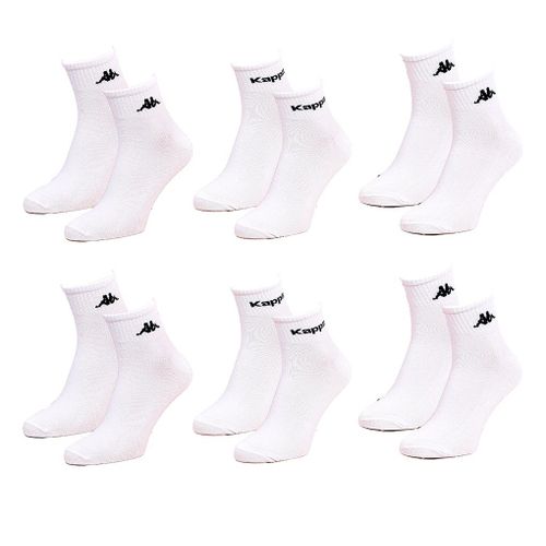 Chaussettes Femme Kappa Quarter Pack De 6 Paires Blanches