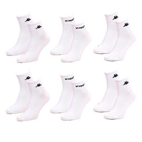 Chaussettes Femme Kappa Sport, Urbain Et Confort -Assortiment Modèles Photos Selon Arrivages- Pack De 6 Paires Blanches