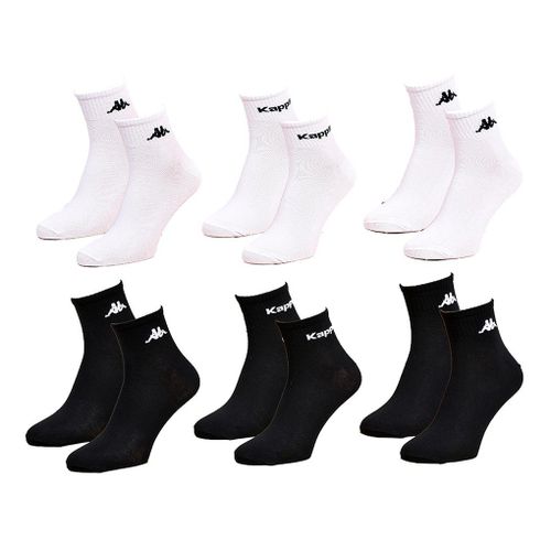 Chaussettes Femme Kappa Quarter Pack De 6 Paires ( 3 Noires/3 Blanches)