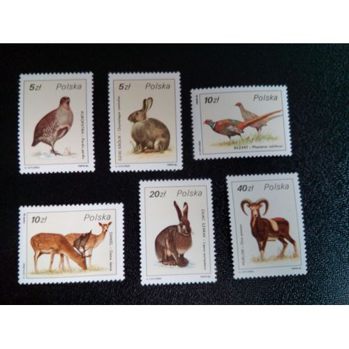 Timbre Pologne Yt 2829 A 2834 1986 ( 030104 1 )