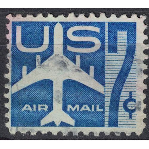 Etats Unis 1958 Oblitéré Used Silhouette D'avion De Ligne À Réaction Jet Airliner Su