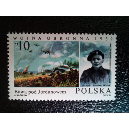 Timbre Pologne Yt 2859 Bataille De Jordanow, Colonel Maczek 1986 ( 030104 1 )
