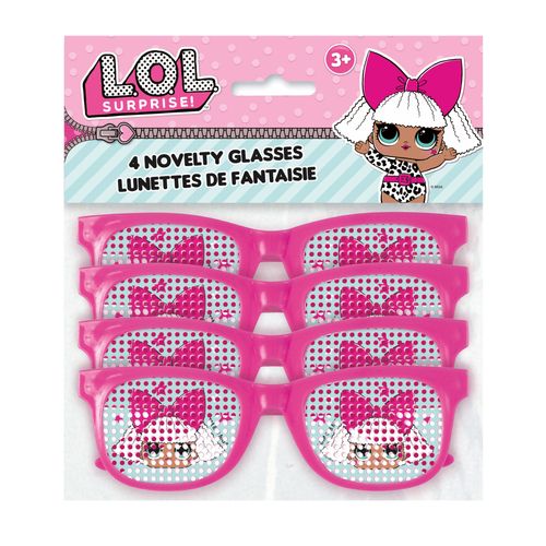 4 Paires De Lunettes Roses À Pois Lol Surprise