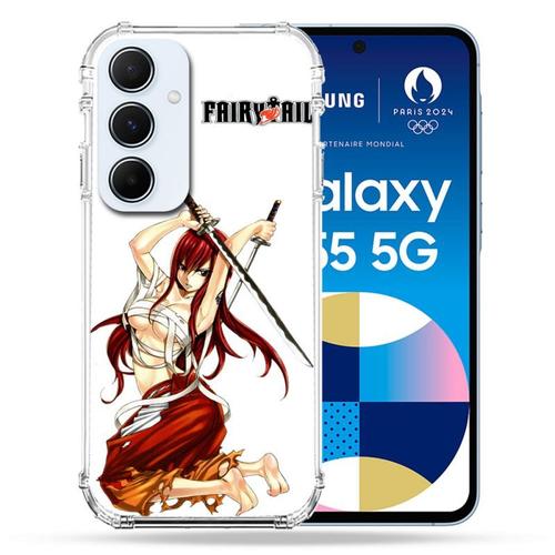 Coque Renforcé Pour Samsung Galaxy A55 5g Manga Fairy Tail Erza