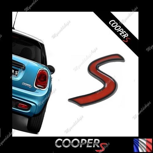 Emblème En Métal Mini Cooper S Noir S/Clubman/Countryman/Peaceman