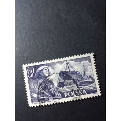 Bateaux Peche Pecheur Timbre Pologne 1956 Tp13