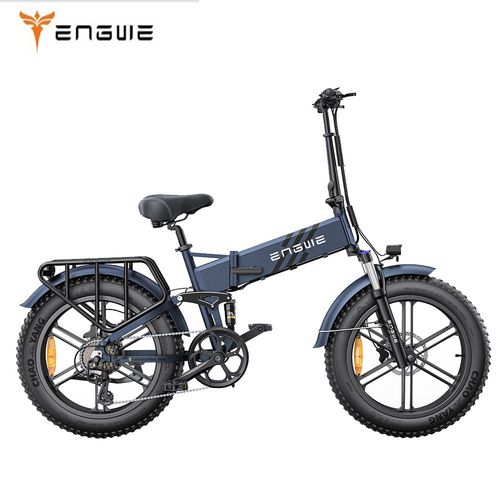 Engwe Engine Pro 2.0 Vélo Électrique Pliant, Gros Pneu 20 * 4,0pouces, Couple 75nm, Batterie 52v 16ah, Vitesse Maximale 25km/H, Autonomie 100km, Freins À Disque Hydrauliques - Bleu
