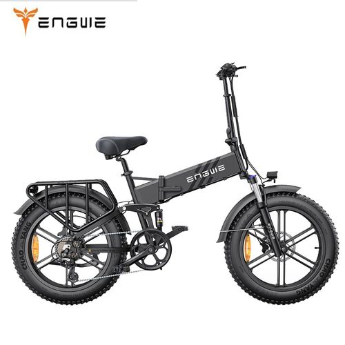 Engwe Engine Pro 2.0 Vélo Électrique Pliant, Gros Pneu 20 * 4,0 Pouces, Couple 75nm, Batterie 52v 16ah, Vitesse Maximale 25km/H,Freins À Disque Hydrauliques - Noir