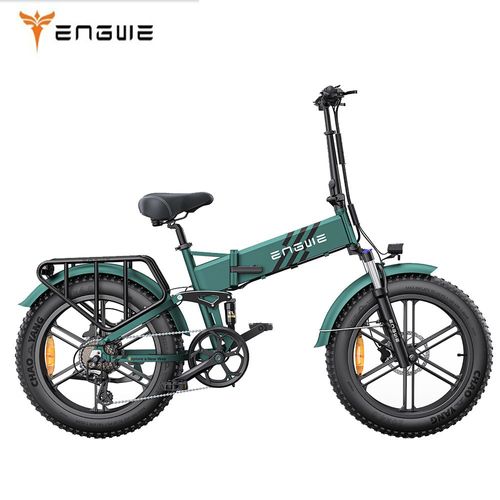 Engwe Engine Pro 2.0 Vélo Électrique Pliant, Gros Pneu 20 * 4,0 Pouces, Couple 75nm, Batterie 52v 16ah, Vitesse Maximale 25km/H, Autonomie 100km, Freins À Disque Hydrauliques - Vert