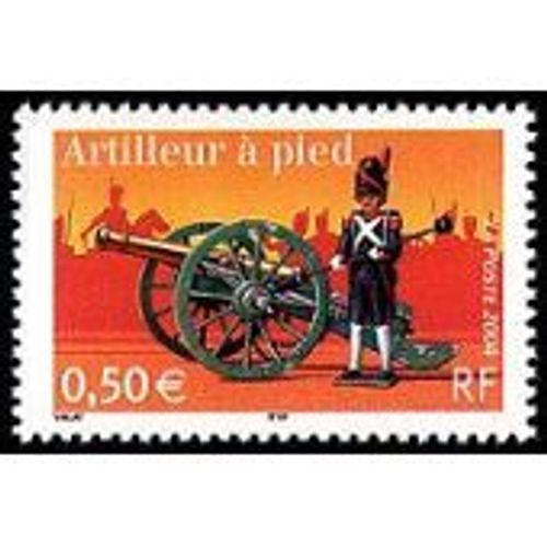 Timbre Oblitéré Napoléon 1er Et La Garde Impériale Artilleur À Pied 2004 N° 3680 Yvert Et Tellier