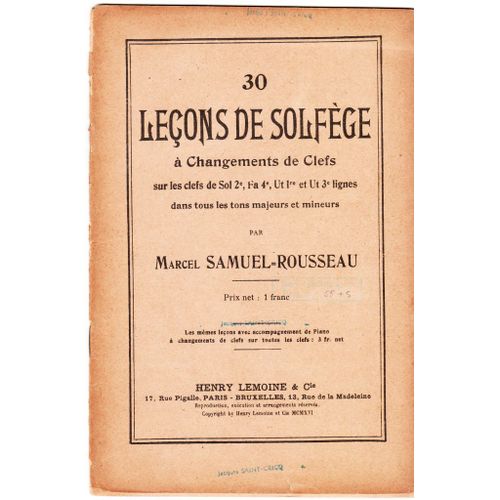 30 Leçons De Solfège