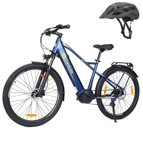 Eleglide C1 Vélo De Trekking 27,5 Pouces Avec Moteur À Entraînement Central Ananda 250 W + Casque Taille L