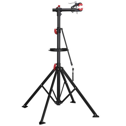 Yaheetech Support De Vélo Stand De Réparation Pour Vélo/Bicyclette Pied D'atelier Professionnel Vélo Vtt Portant/Poste De Montage Hateur Réglable Pince De Serrage Porte-Outil Magnétique