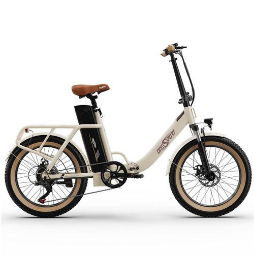 Onesport Ot16-2 Vélo Électrique - 20" Roues 250w Moteur 48v17ah Batterie 60km Autonomie Frein À Disque - Blanc Cassé
