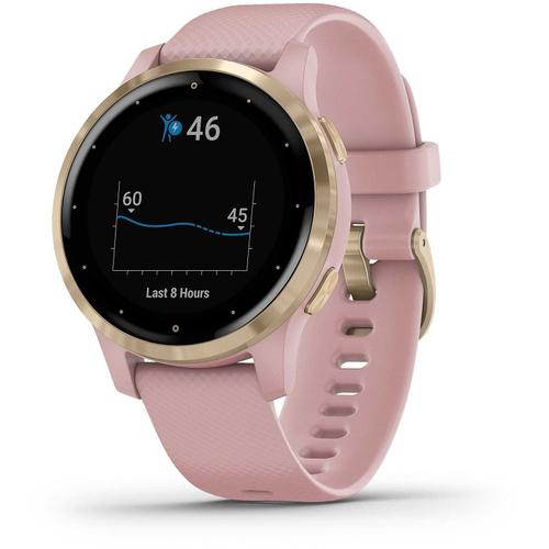 Garmin Vívoactive 4s - 40 Mm - Rose Poussiéreux - Montre De Sport Avec Bracelet - Silicone - Rose Poussiéreux - Taille Du Poignet : 110-175 Mm - Affichage 1.1" - Bluetooth, Wi-Fi, Nfc, Ant+ - 40...