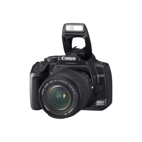 Appareil photo Reflex Canon EOS 400D + Objectif EF-S 18-55 mm Reflex - 10.1 MP - APS-C - 3x zoom optique objectif EF-S 18-55 mm - noir