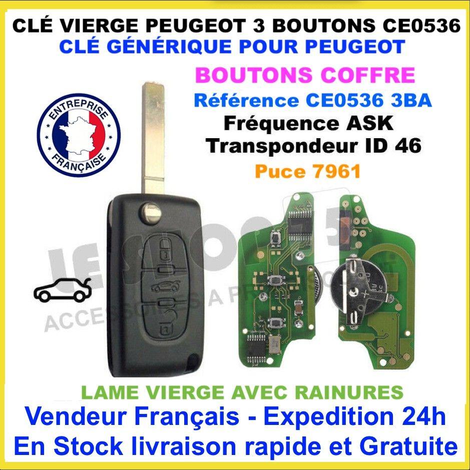 Clé générique CE0536 Ask C4 Picasso Xsara PicasSo Peugeot 207 307