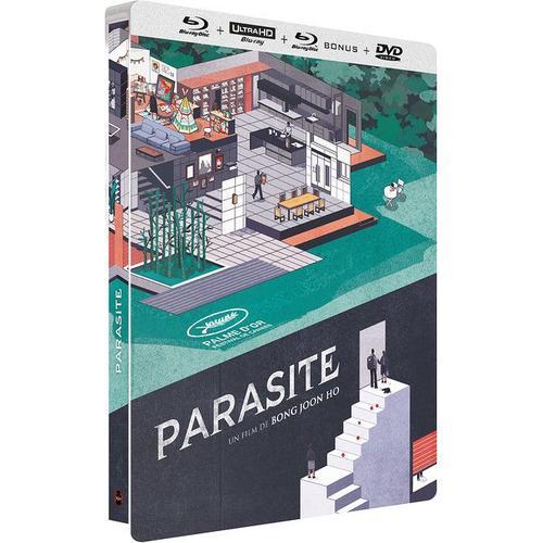 Parasite - Édition Collector Boîtier Steelbook - 4k Ultra Hd + Blu-Ray + Blu-Ray Bonus + Dvd