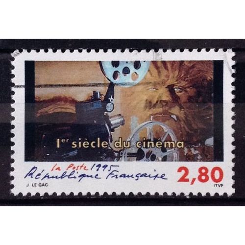 Premier Siècle Du Cinéma - Projecteur Et Tête Grimée Style 'la Bête' 2,80 (Superbe N° 2921) Obl - France Année 1995 - N27210
