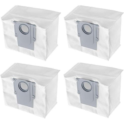 Lot de 4 Sacs à Poussière pour aspirateur Roborock S8+/ S8 Pro Ultra/ S7 MaxV Ultra/ S7 Pro Ultra/ Q7+ / Q7 Max+/ Q5+