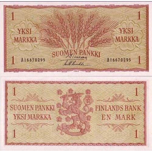 Billet Finlande 1 Markka - 1963