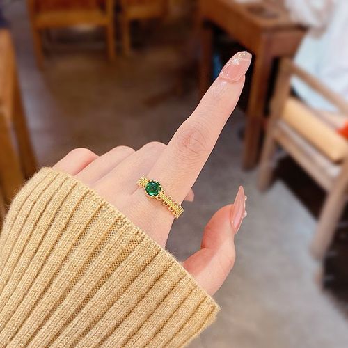 Lats-Ensemble De Bijoux De Clavicule En Acier Au Titane Pour Femme, Boucles D'oreilles, Bague, Collier, Lumière, Exquis, Vert, Luxe, Fête De Mariage, Jowomen