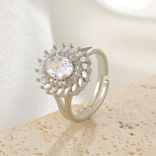 Lats ¿ Bague En Cristal Blanc Zircon Pour Femmes, Anneaux Index De Luxe, Topaze, Bijoux À La Mode, Européen Et Américain, Nouvelle Collection 2022