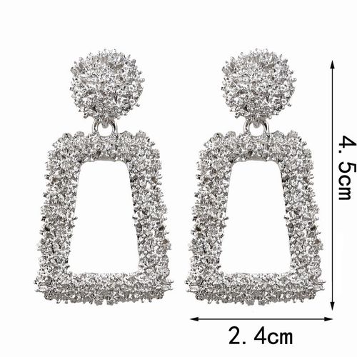Lats-Grandes Boucles D'oreilles Vintage Pour Femmes, Pendentif Géométrique En Métal Doré, Bijoux Tendance Et À La Mode, 2020