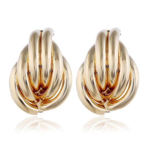 Lats-Grandes Boucles D'oreilles Vintage Pour Femmes, Pendentif Géométrique En Métal Doré, Bijoux Tendance Et À La Mode, 2020