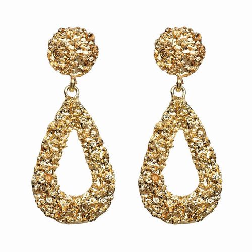 Lats-Grandes Boucles D'oreilles Vintage Pour Femmes, Pendentif Géométrique En Métal Doré, Bijoux Tendance Et À La Mode, 2020