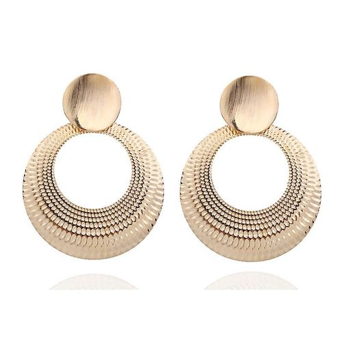 Lats-Grandes Boucles D'oreilles Vintage Pour Femmes, Pendentif Géométrique En Métal Doré, Bijoux Tendance Et À La Mode, 2020