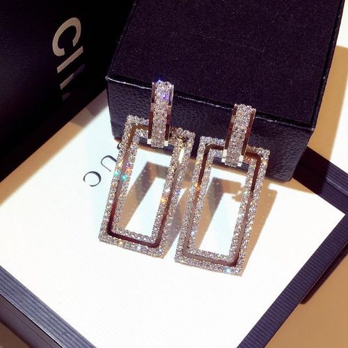 Lats-Grandes Boucles D'oreilles Vintage Pour Femmes, Pendentif Géométrique En Métal Doré, Bijoux Tendance Et À La Mode, 2020