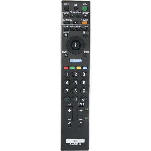 RM-ED016 Télécommande de Remplacement Compatible avec Sony LCD TV Bravia KDL-40W5500 KDL-46WE5 KDL-40WE5 KDL-37W5500